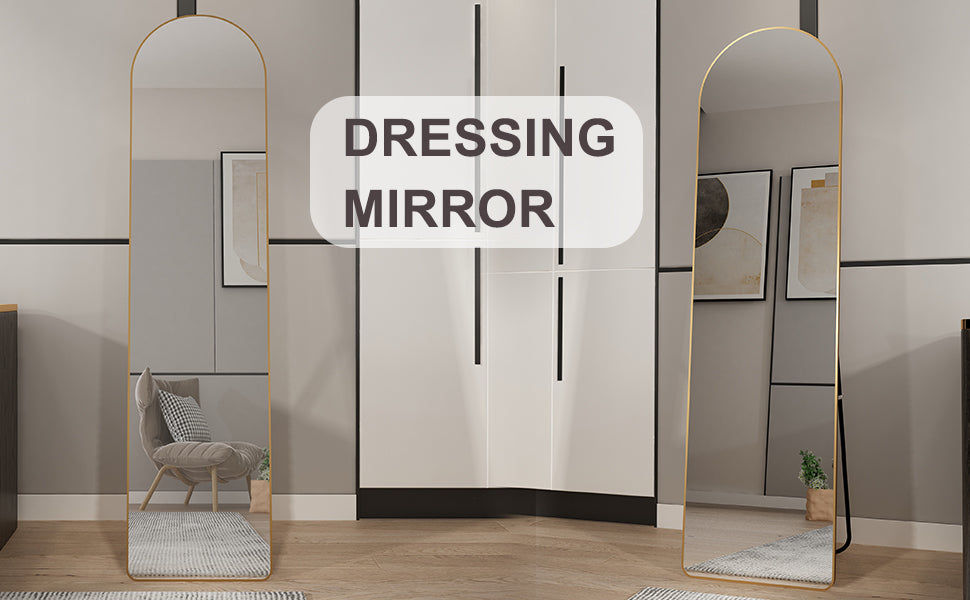 Thumbnail: Arched Full Length Mirror – Aluminum Alloy Frame Floor Mirror