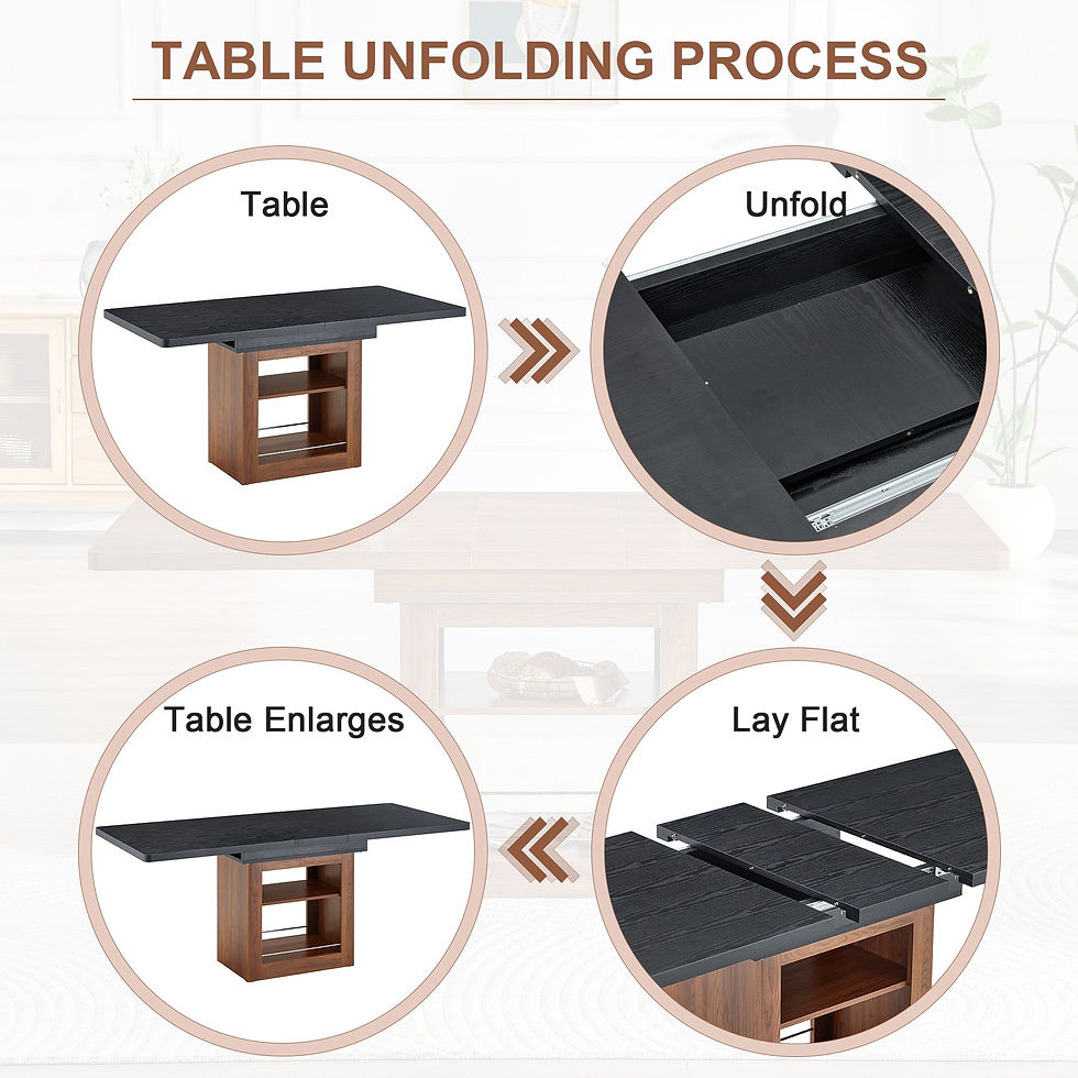 Thumbnail: Expandable Dining Table With Storage