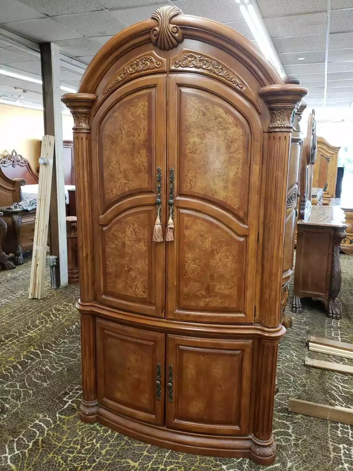AICO by Michael Amini Monte Carlo pecan armoire