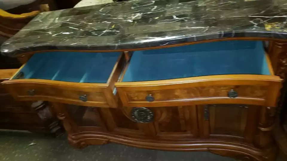 Miniatura: AICO by Michael Amini Excelsior sideboard with marble top