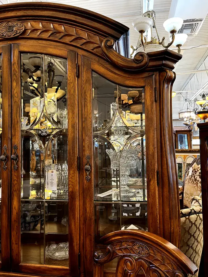Thumbnail: AICO by Michael Amini Oak Royale 7PC dining set and China Cabinet