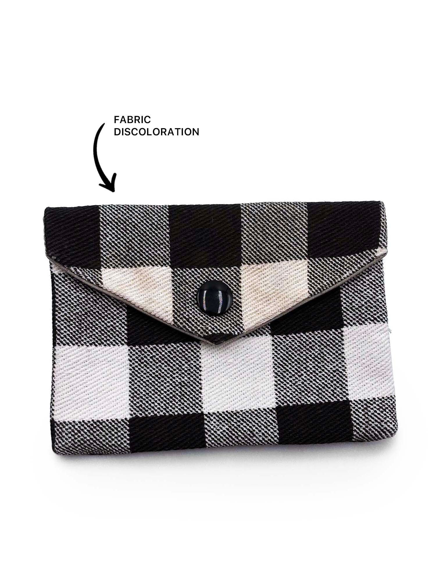 Purse (Black & White Buffalo Plaid)