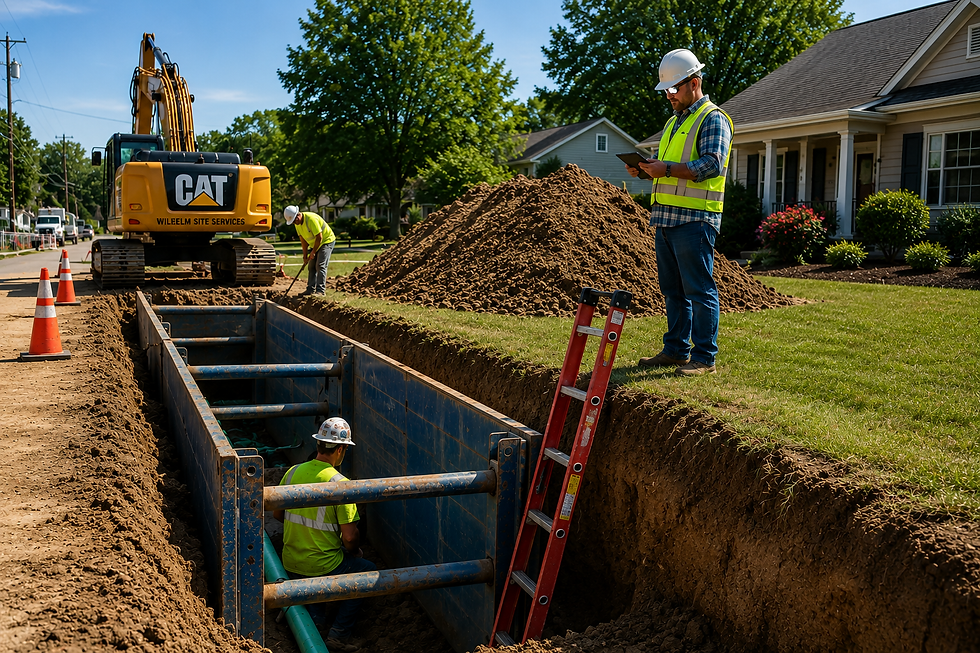 crew excavating a trench