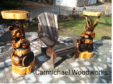 Branch Table Bear Sitting