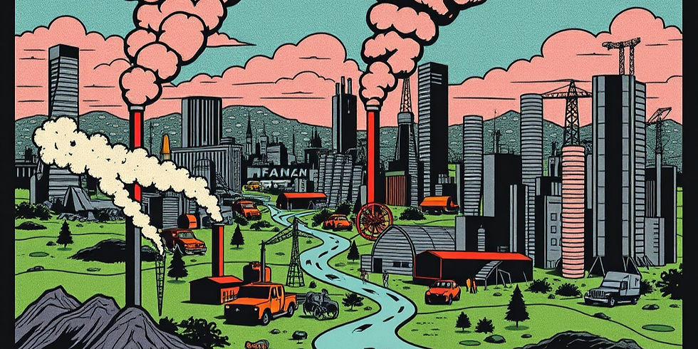 Terrible pollution from industry in china