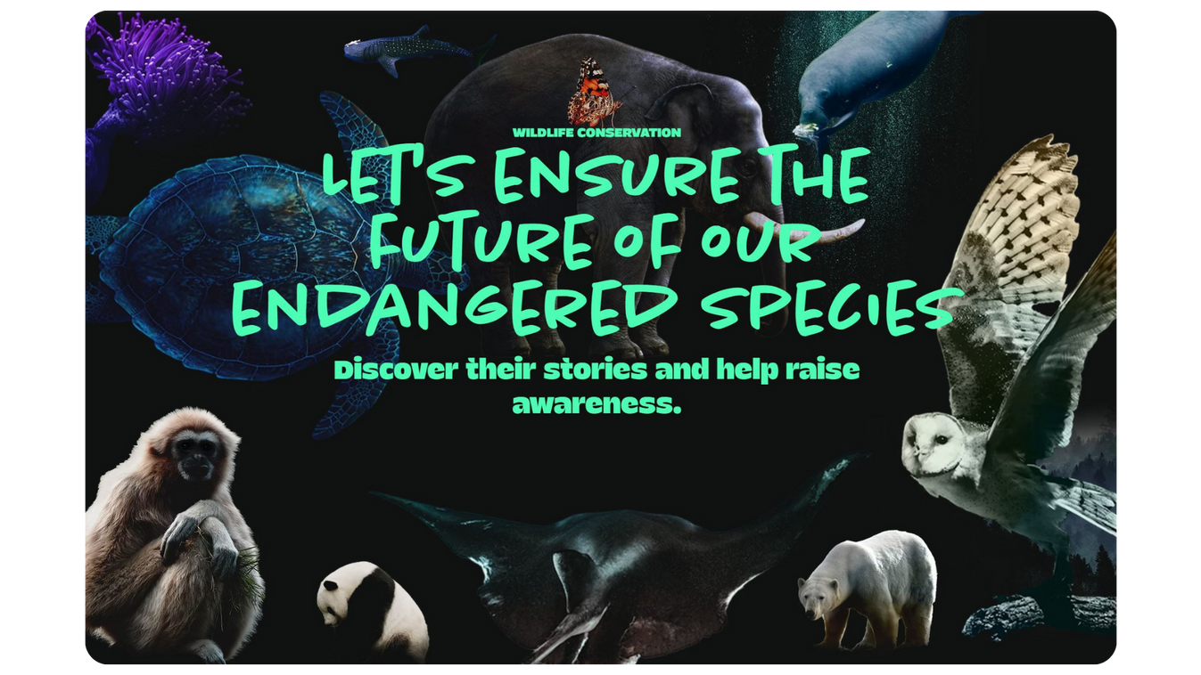 endangered species conservation website design wildlife awareness