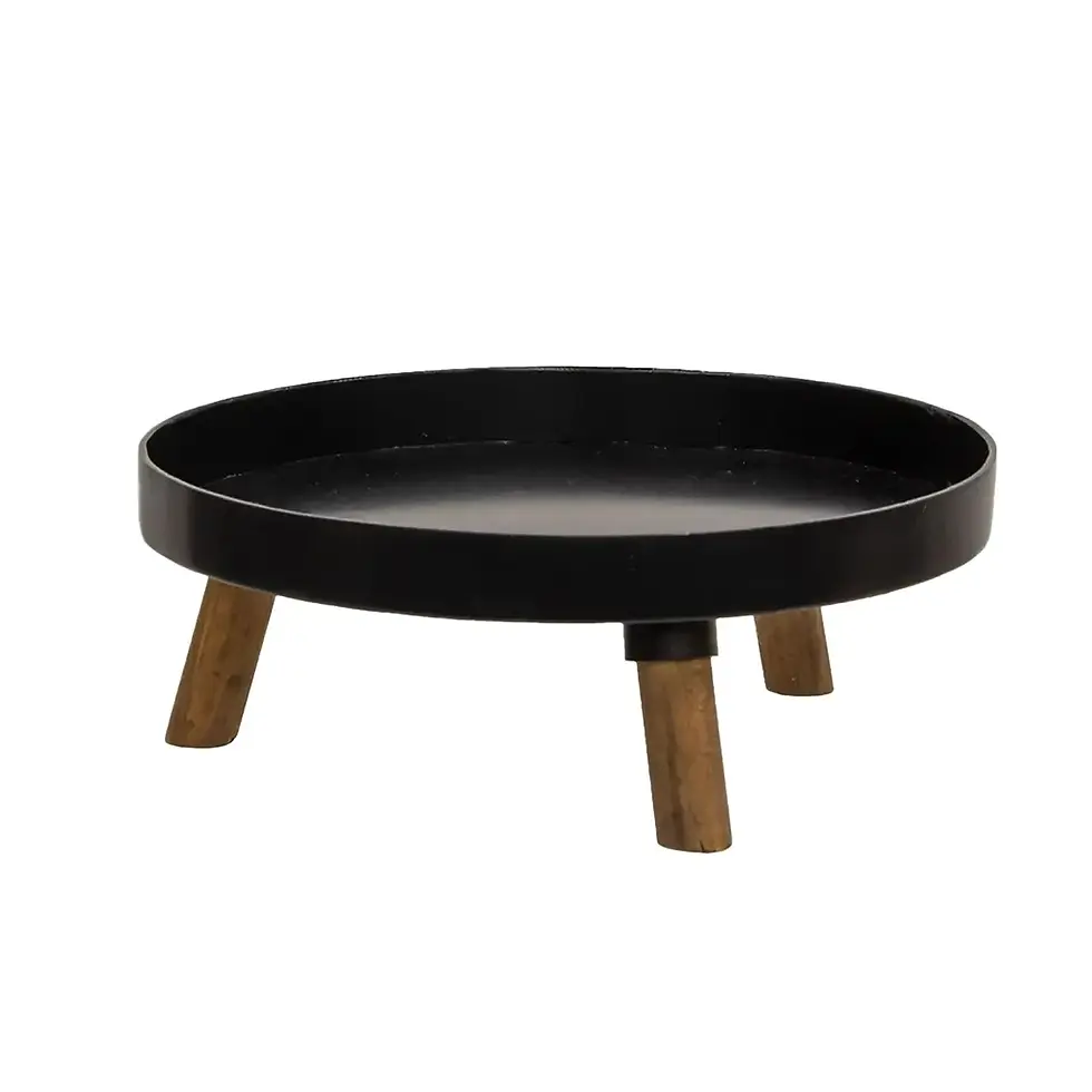 Small Black Metal/Wood Riser
