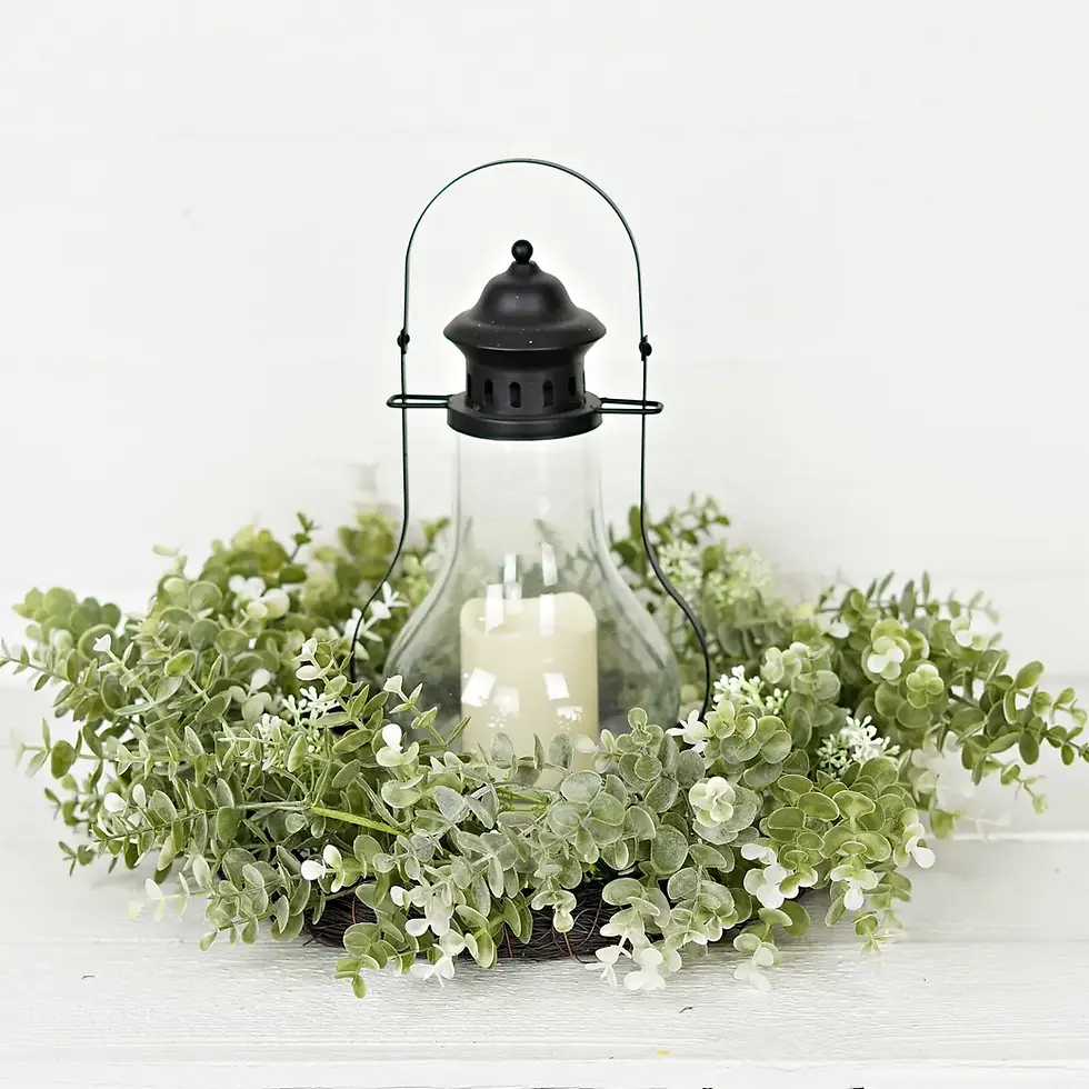 24 in Twig Wreath- Eucalyptus & Sage with Seeds