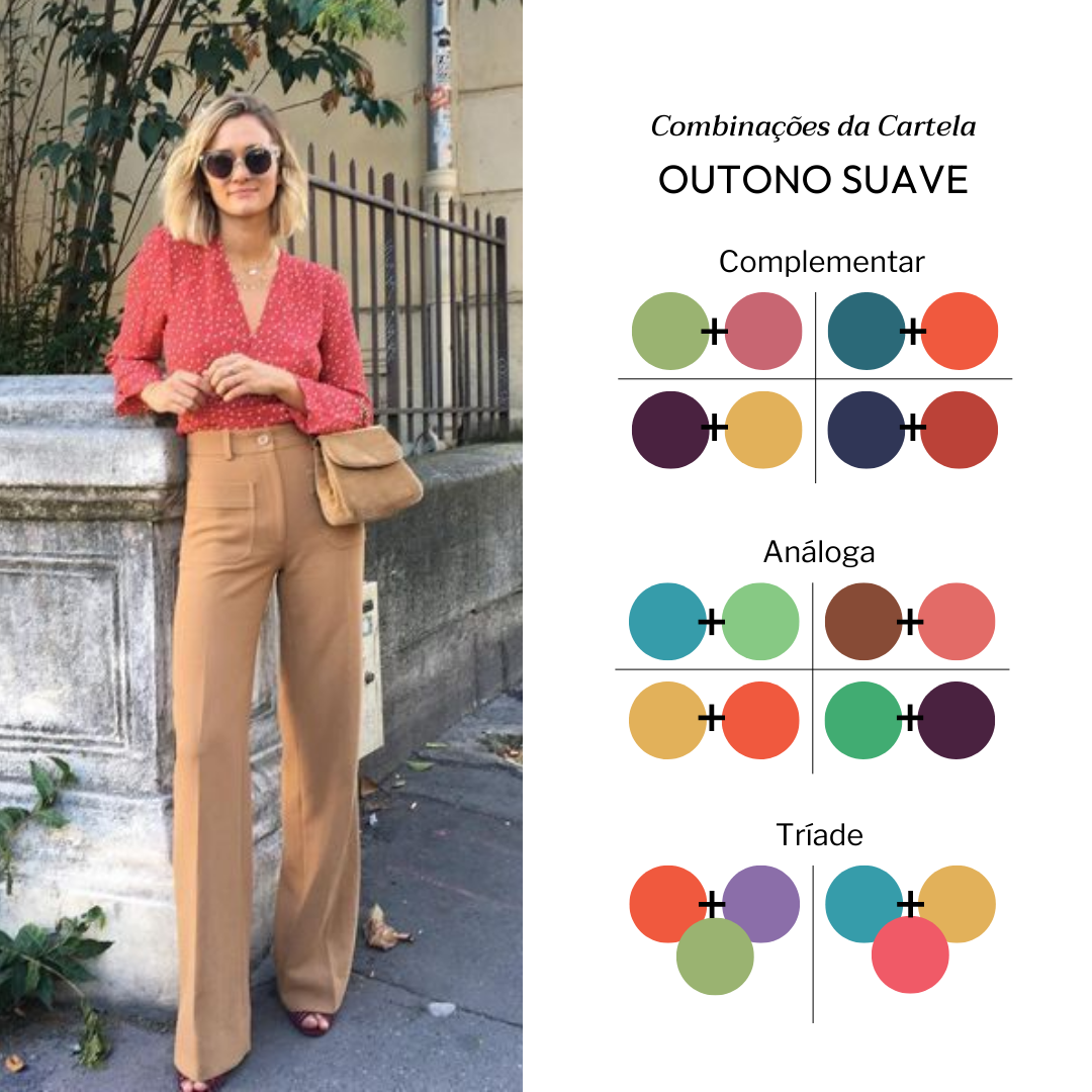 Combinações de looks da cartela Outono Suave