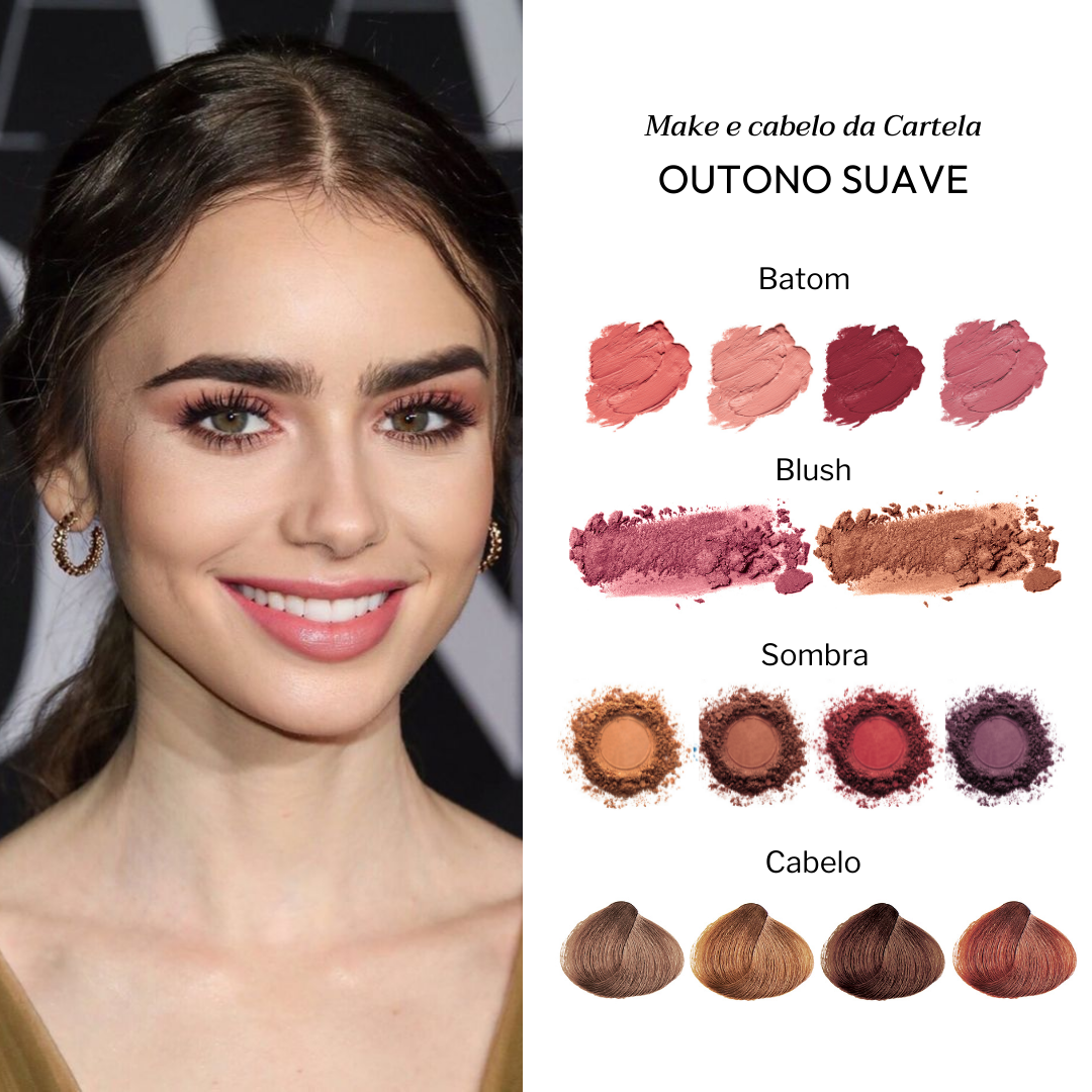 Maquiagem nos tons da cartela Outono Suave