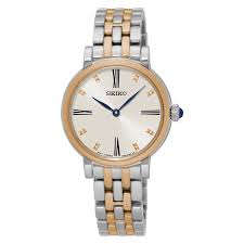 Montre quartz boitier et bracelet cuivré et acier