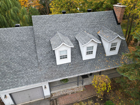 A shingle roof