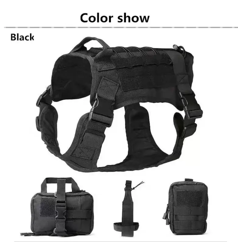 Thumbnail: Tactical Nylon Harness, Collar & Leash Set (5 pcs)