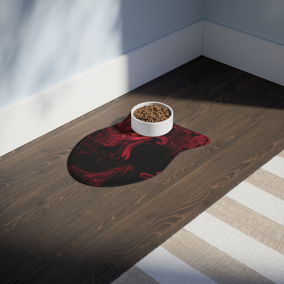 Thumbnail: Paris Parker Collection| Red Smoke Pet Feeding Mat 