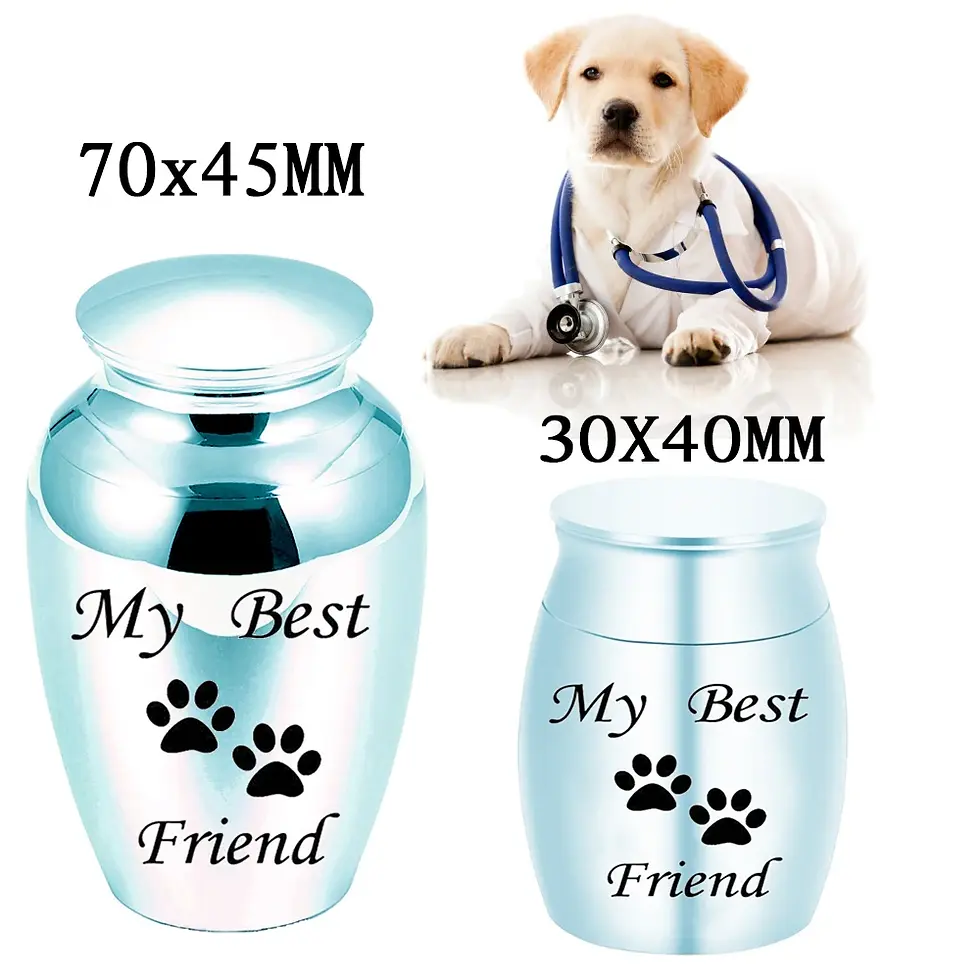 Thumbnail: The Eternal Paw™ Stainless Steel Memorial Urn Pendant – Waterproof Ashes Keepsak