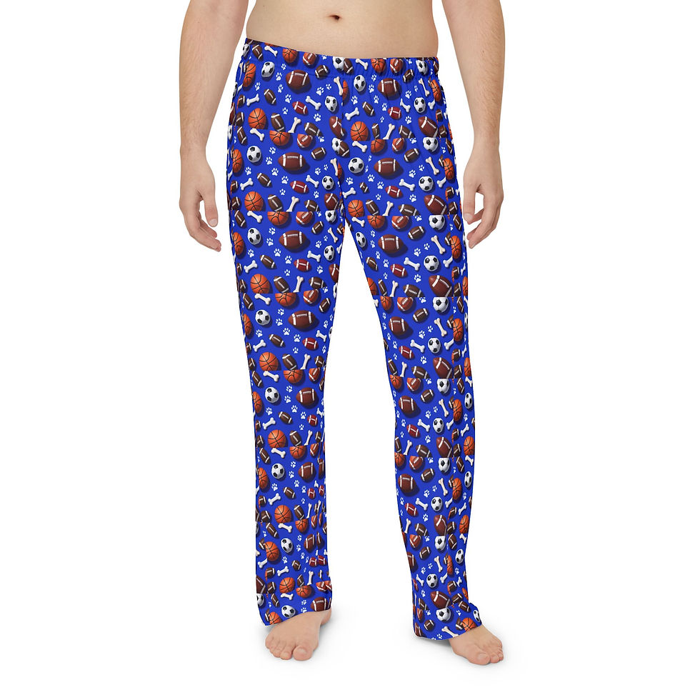 Thumbnail: Cozy Sports Pajama Pants, Fun Lounge Wear for Men
