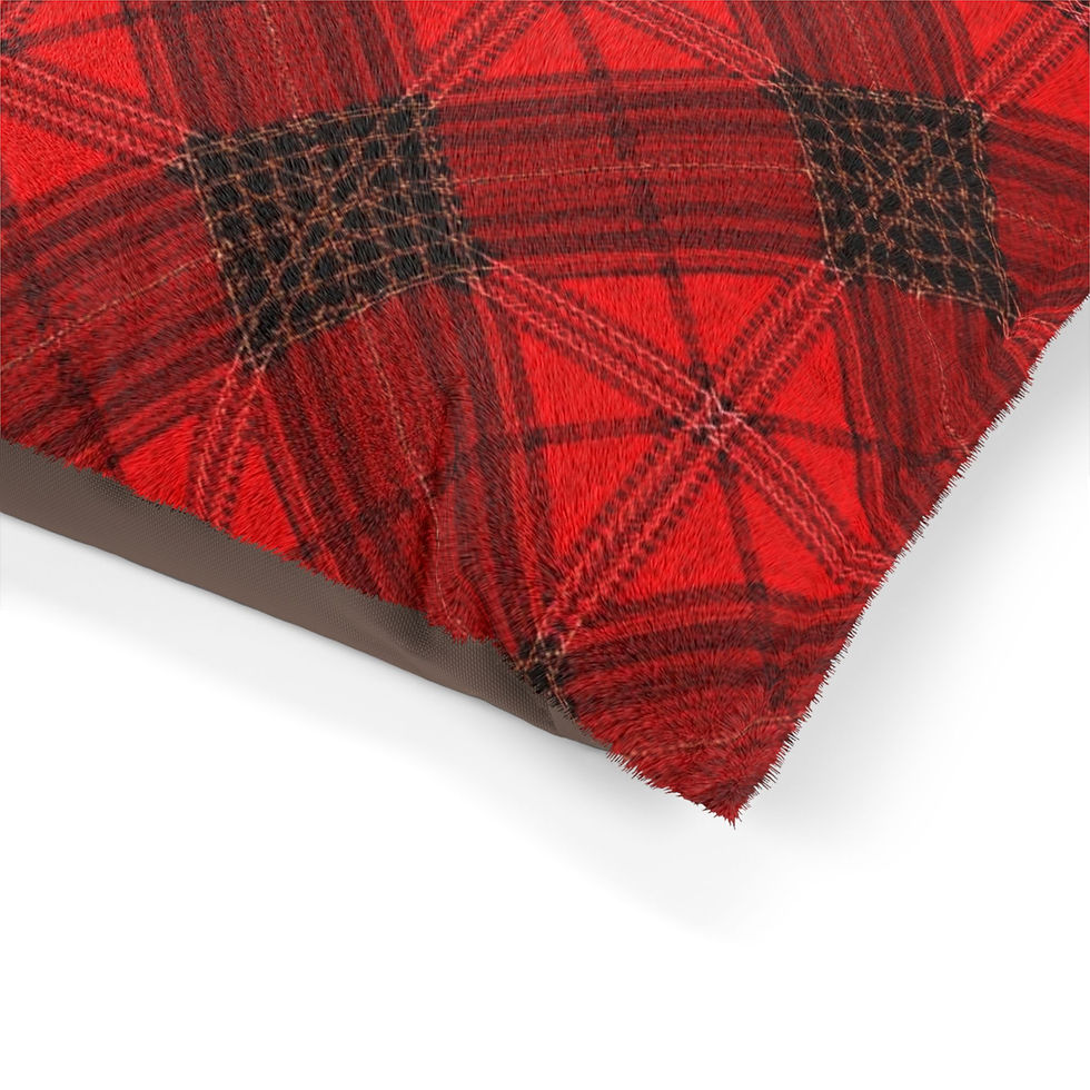 Thumbnail: Paris Parker Collection| Red Buffalo Plaid Pet Bed 