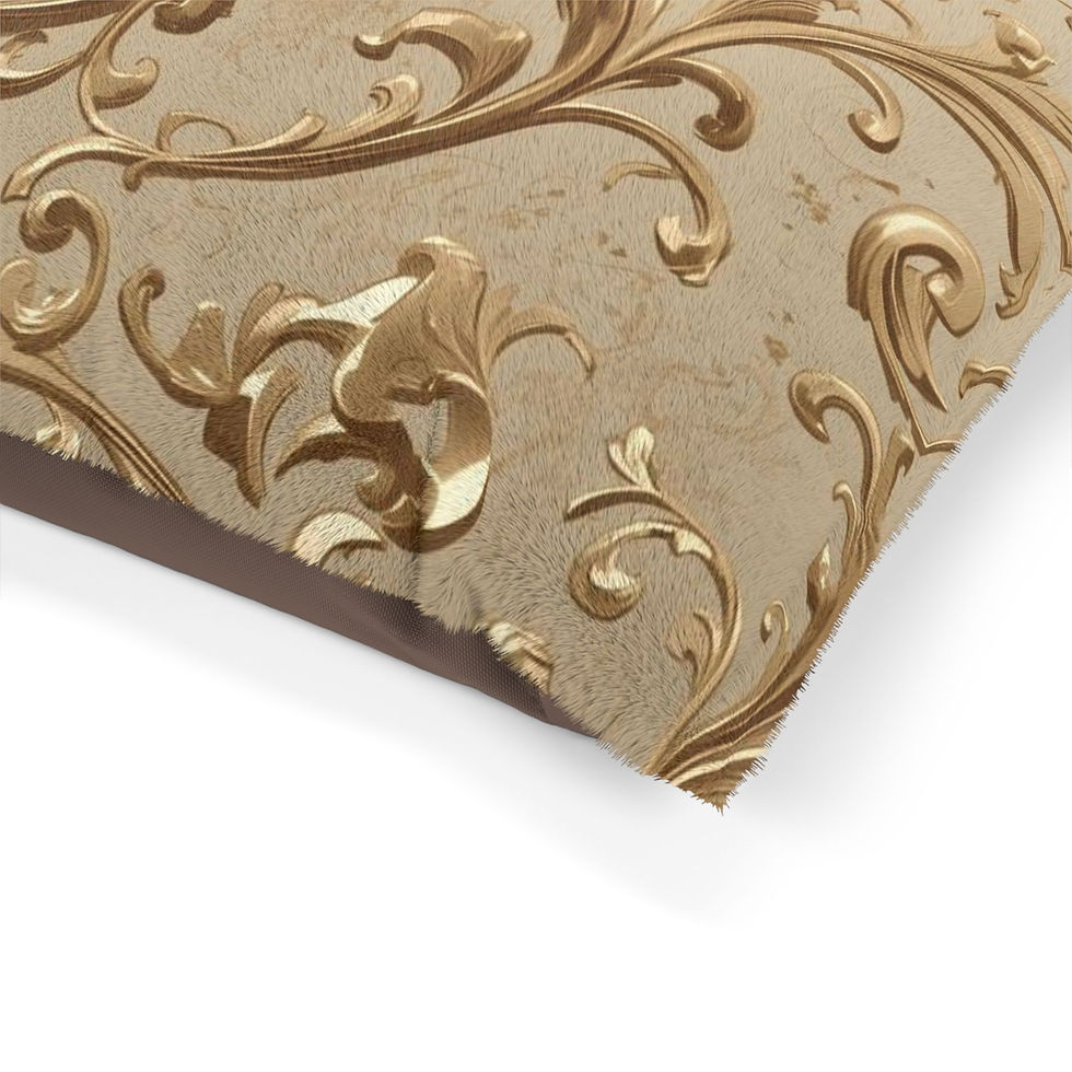Thumbnail: Paris Parker Collection|  Elegant Gold Damask Pet Bed 
