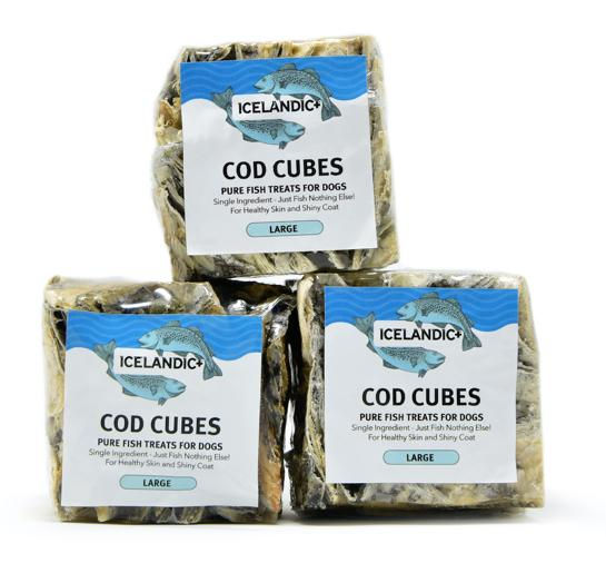 Icelandic+ Cod Skin Large Cube Dog Treat – 100% Pure Wild-Caught Fish