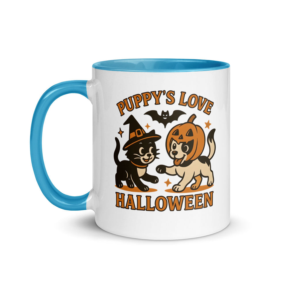 Thumbnail: Puppy’s Love Halloween Mug – Color Inside