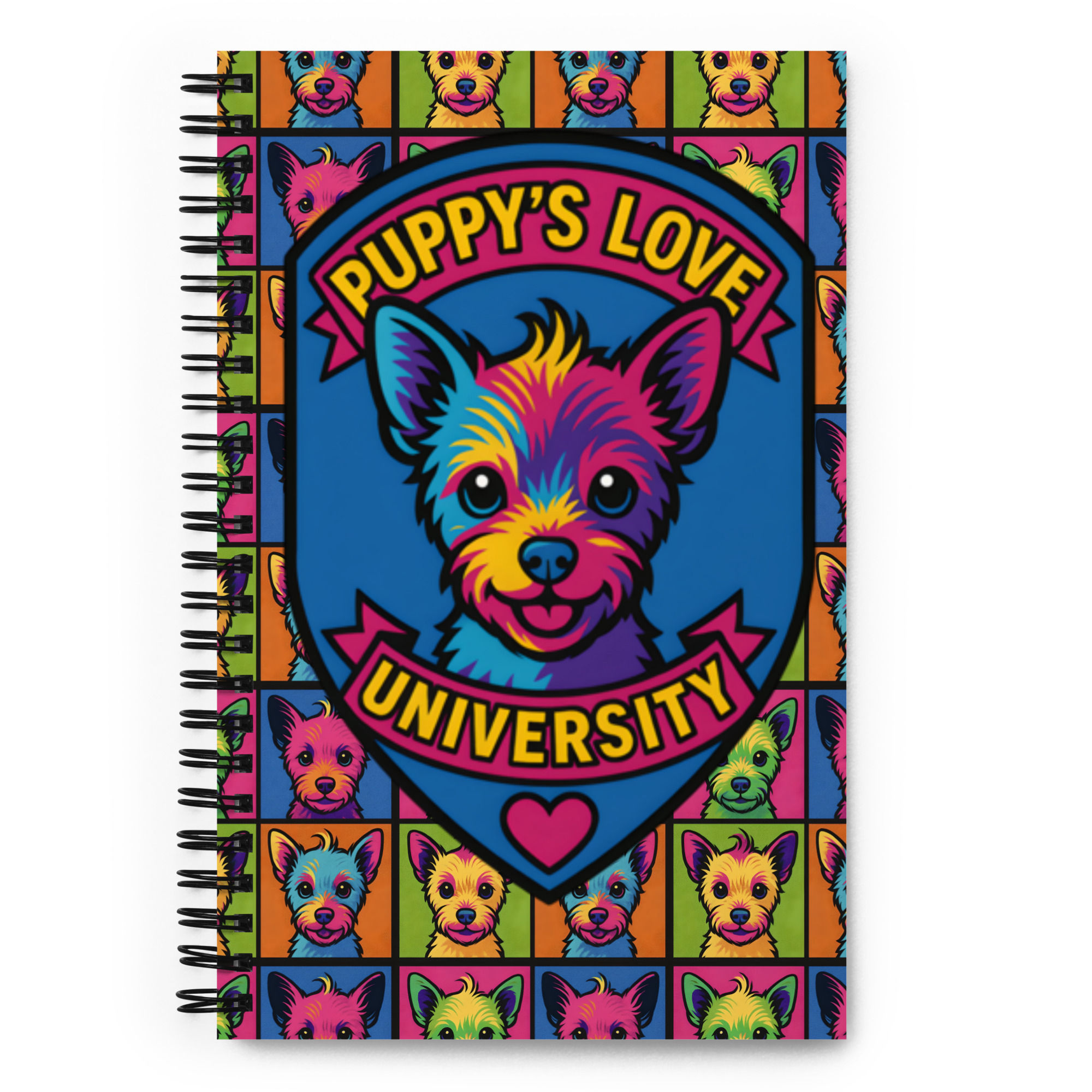 Puppy’s Love University Custom Spiral School Notebook