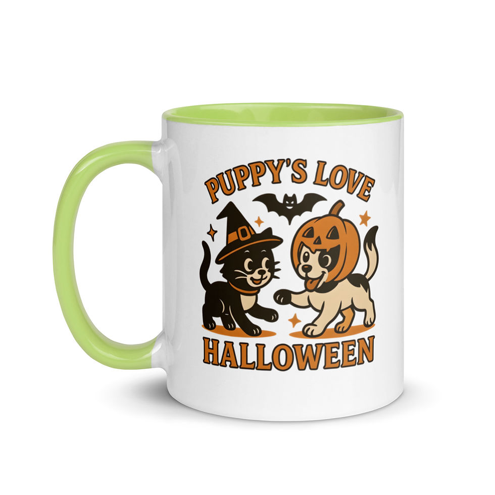 Thumbnail: Puppy’s Love Halloween Mug – Color Inside