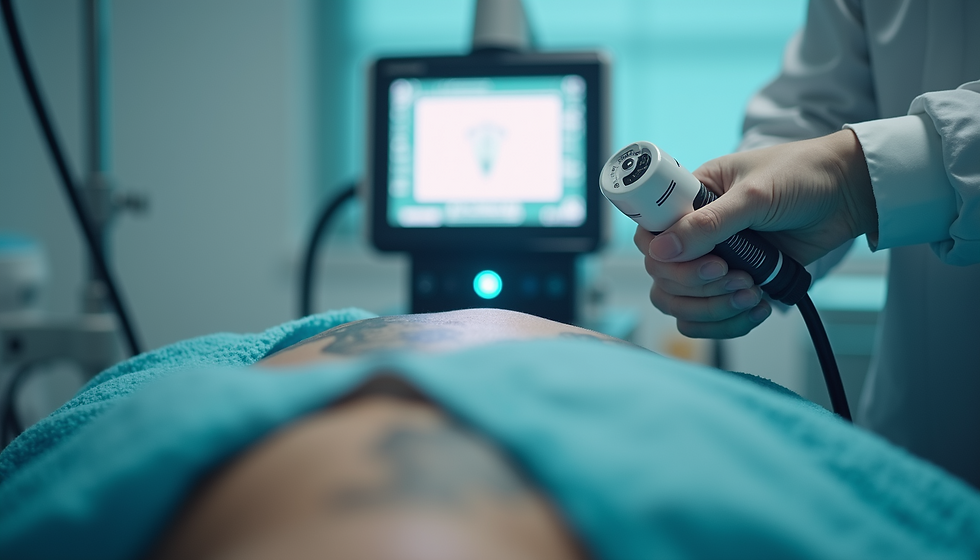 Tattoo removal training certification program with laser equipment demonstration