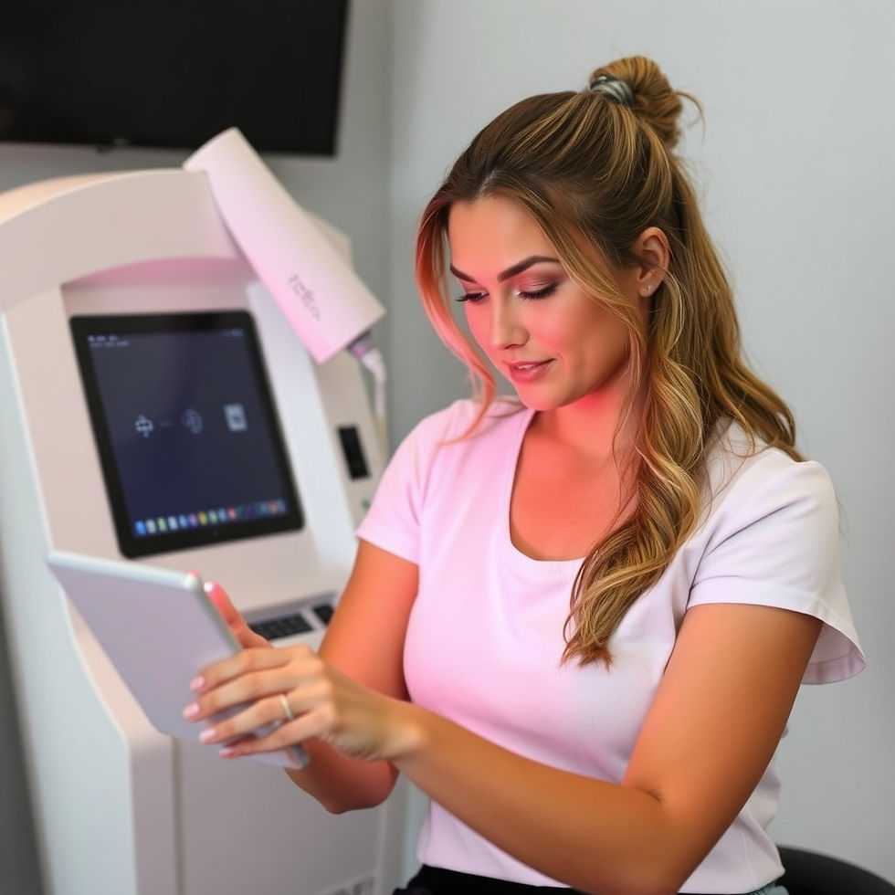 Student practicing on a laser device during hands-on laser certification training in Arizona