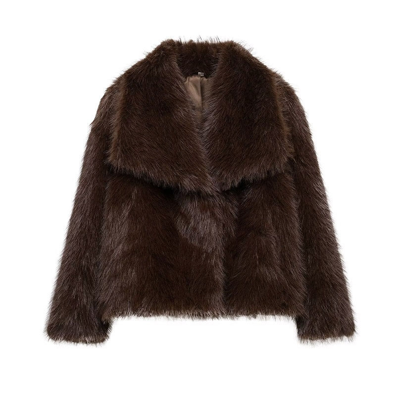 Thumbnail: MUJER Faux Fur Coat Plush Fluffy Women's Jacket 2025 Woman Autumn Winter New in 