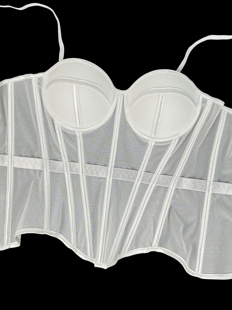 Thumbnail: Transparent Mesh Sexy Waisted Lady Corset Elegant Shaping Women Bustier Girls Sl