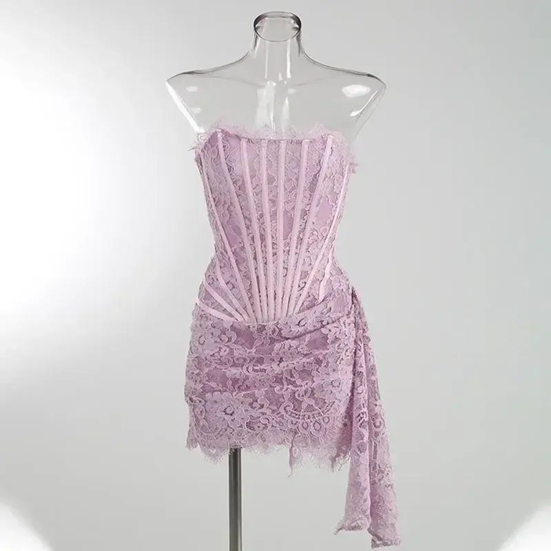 Thumbnail: Lace Sculpt Corset Mini Dress