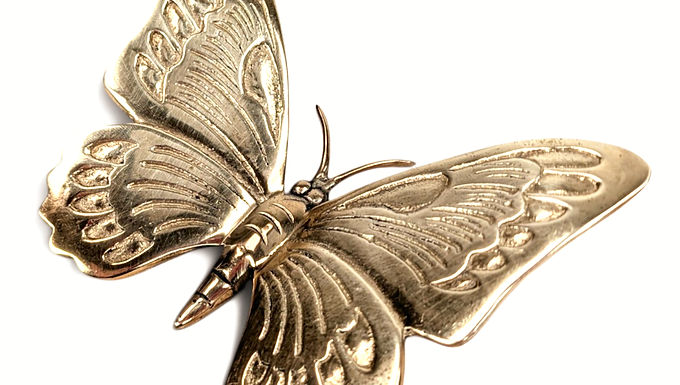 Brass Butterfly Paperweight | Brass Butterfly Display | Brass Butterfly Figure