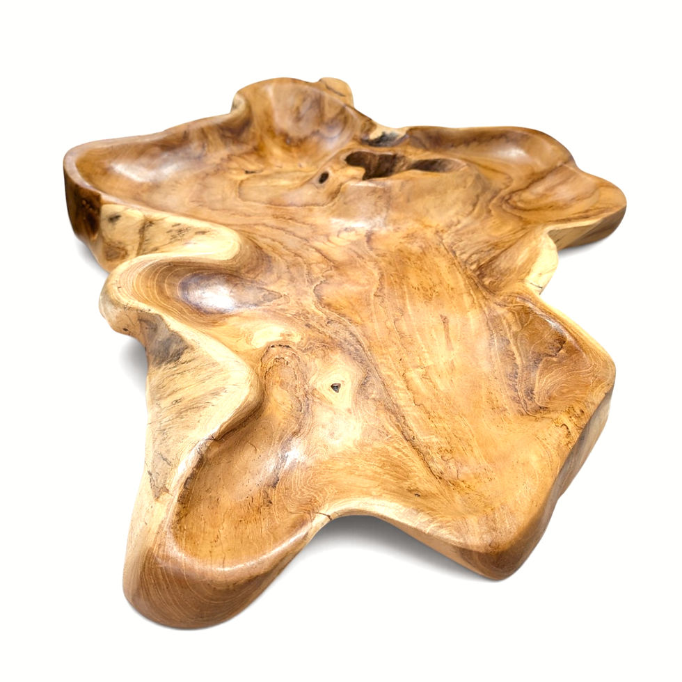 Thumbnail: Hand-carved wood bowl with naturally varied markings