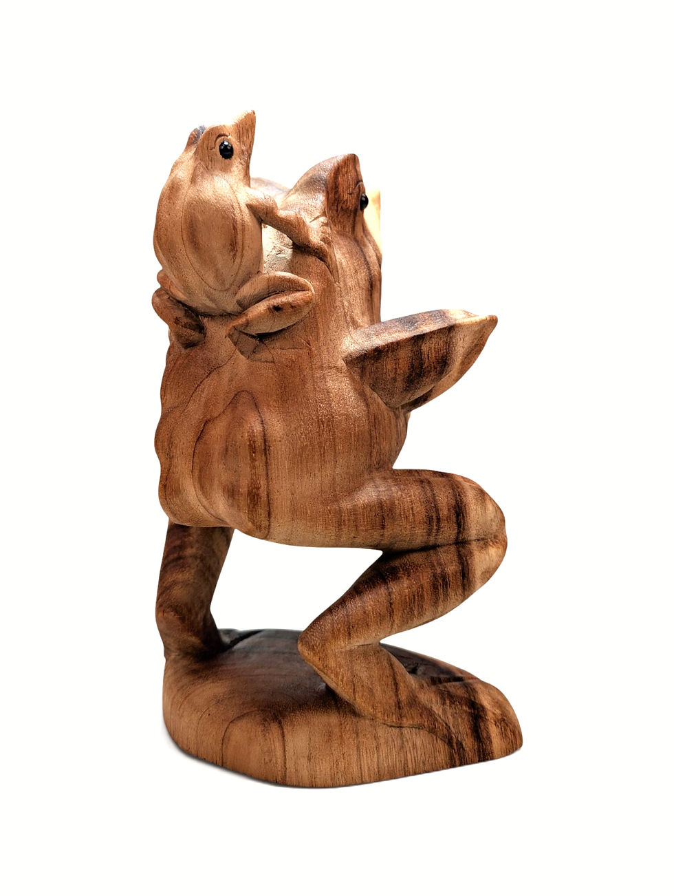 Thumbnail: Large frog statue with a baby frog riding on its back