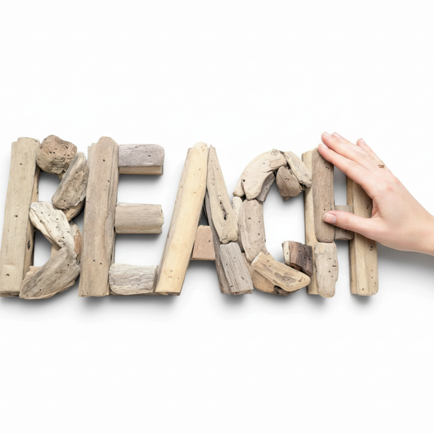Thumbnail: Driftwood BEACH wall sign displayed against a plain background