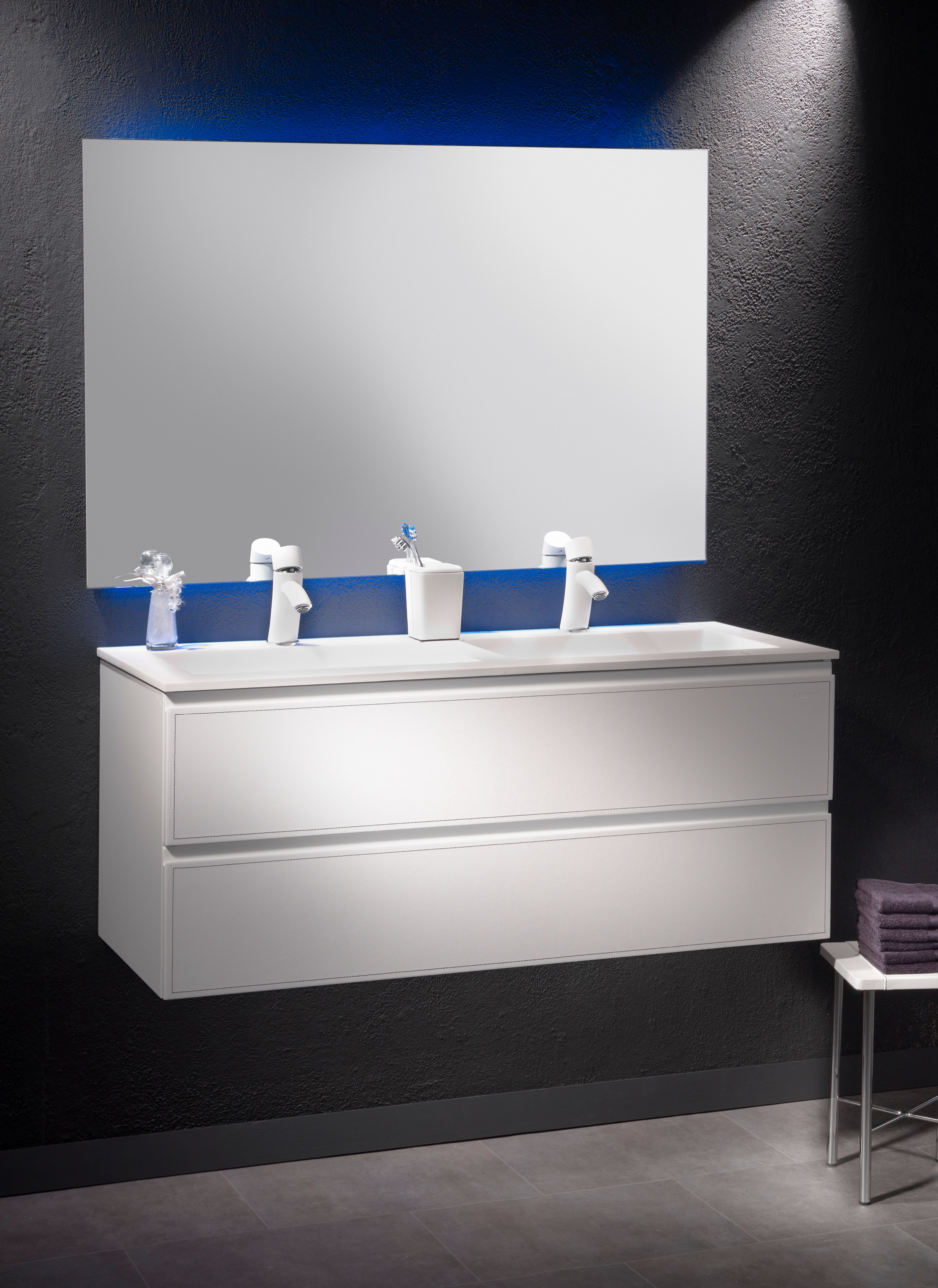 LOFT&BATH- MEUBLE DOUBLE VASQUE AVEC MIROIR 120 CM