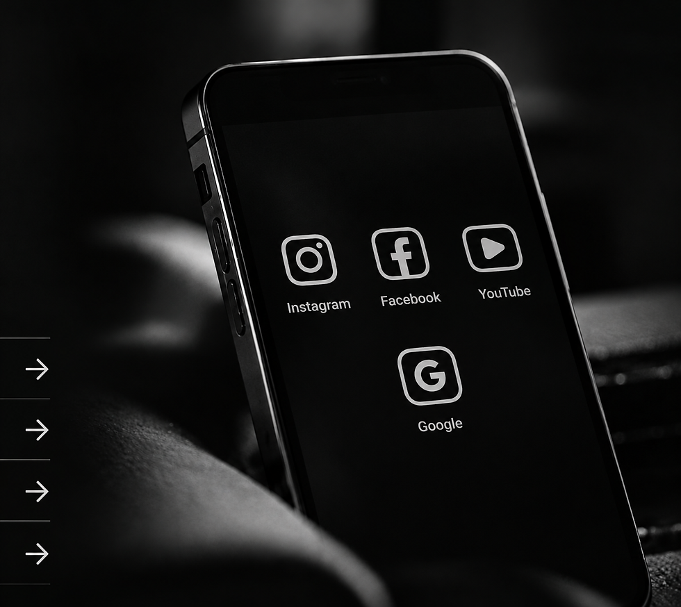 Monochrome Social App Grid Phone.png