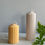 Thumbnail: Set of 2 Pumpkin Ribbed Pillar Candle (1 Large + 1 Small)