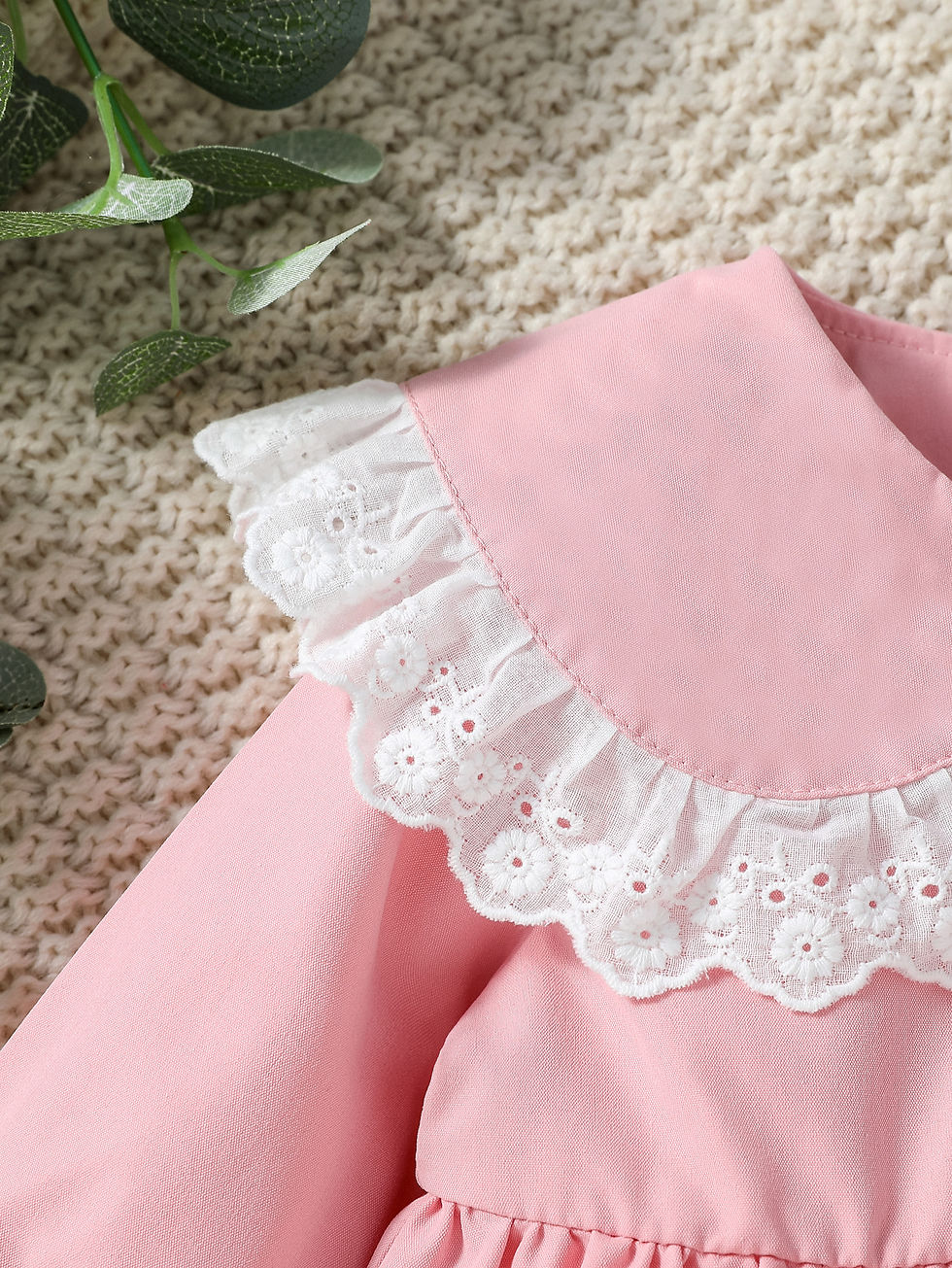 Thumbnail: Rosalie Pink Lace Collar Dress