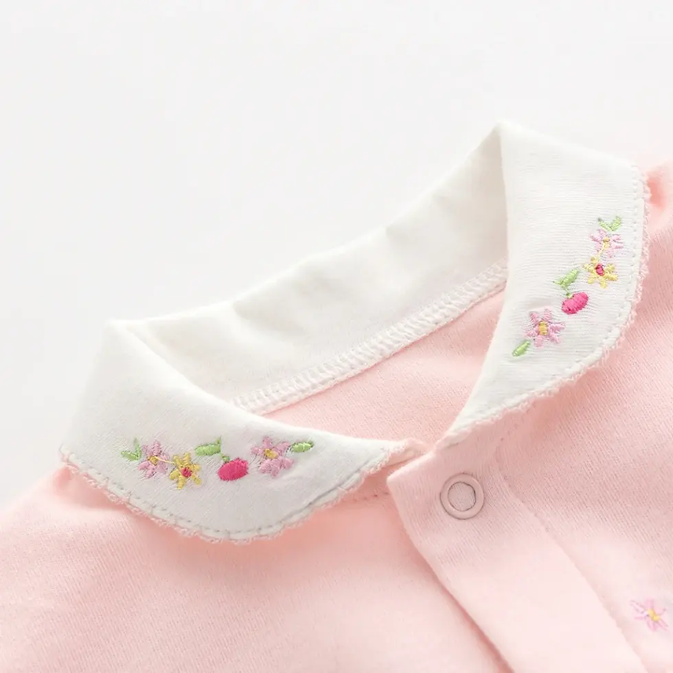 Thumbnail: Little Bunny Garden Cotton Sleepsuit