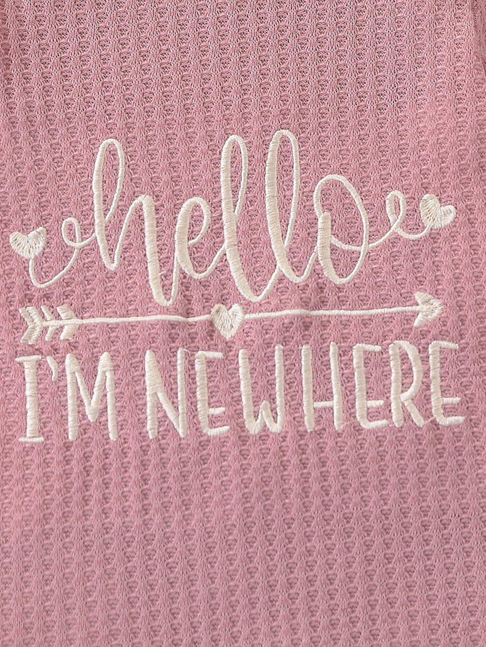 Thumbnail: Hello Little One Waffle Romper Set