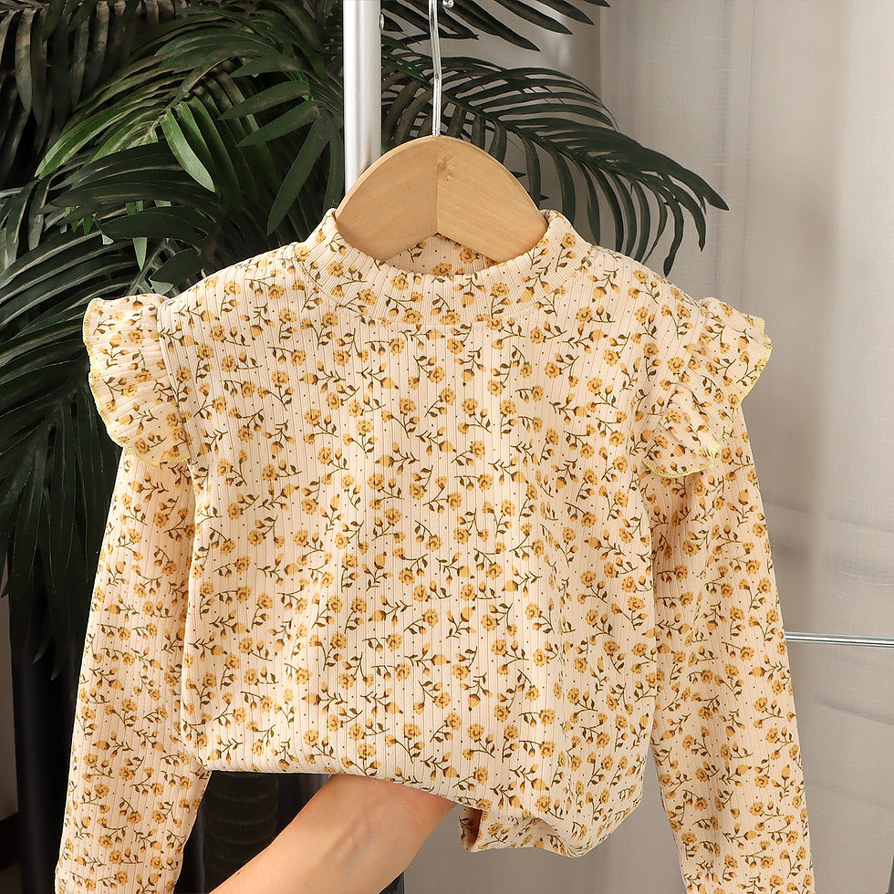Thumbnail: Elsie Floral Ribbed Top
