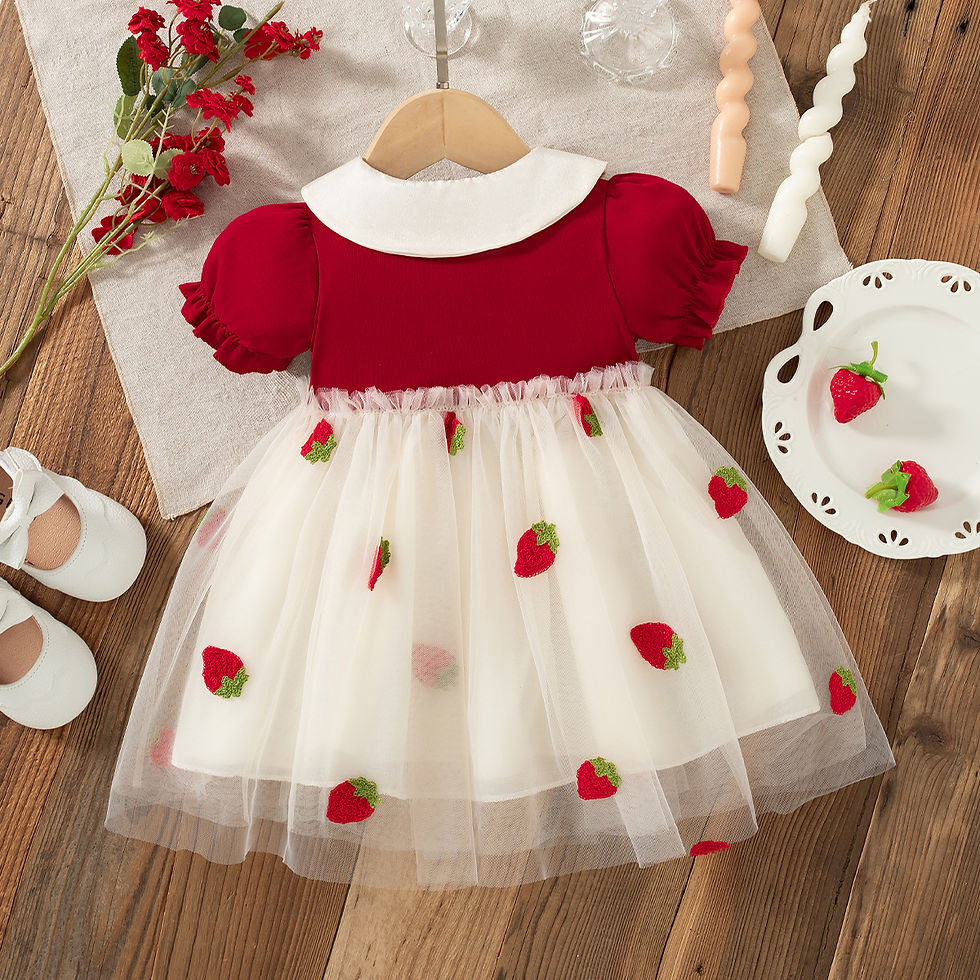 Thumbnail: Rosalie Strawberry Tulle Dress