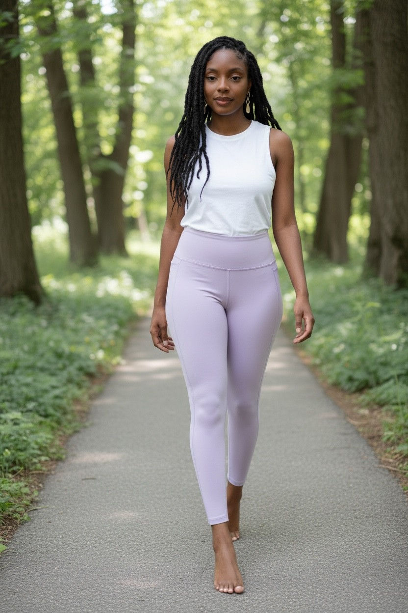Thumbnail: Lavender Athletic Leggings
