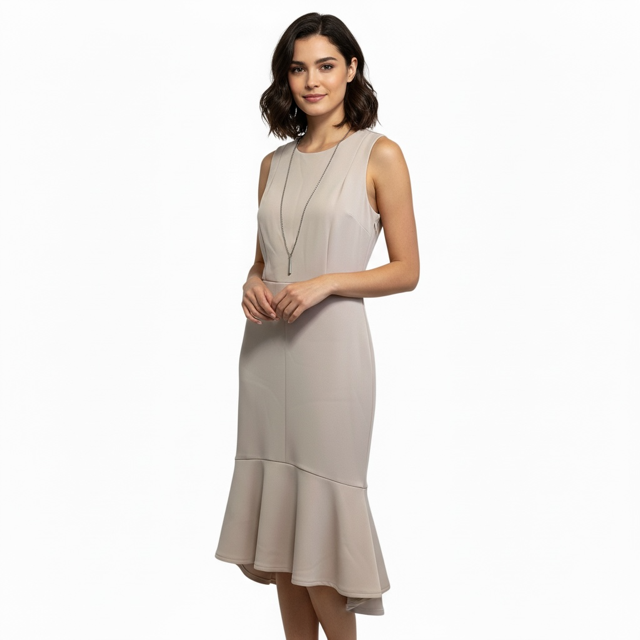 Elegant Sleeveless Midi Dress