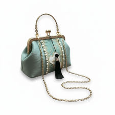 small vintage mint green bag