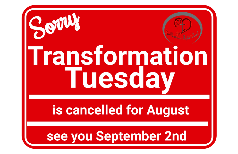 no bible study - august