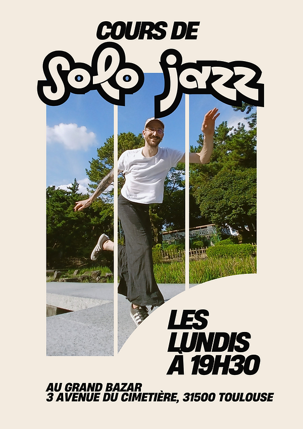 Flyer Annonce Evènement Festif Concert Musique Jazz Bar Photos Vintage Beige Noir .png