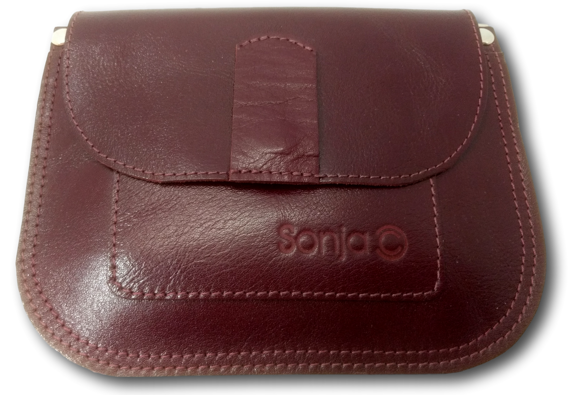 Ox Blood Leather Pocket Bag