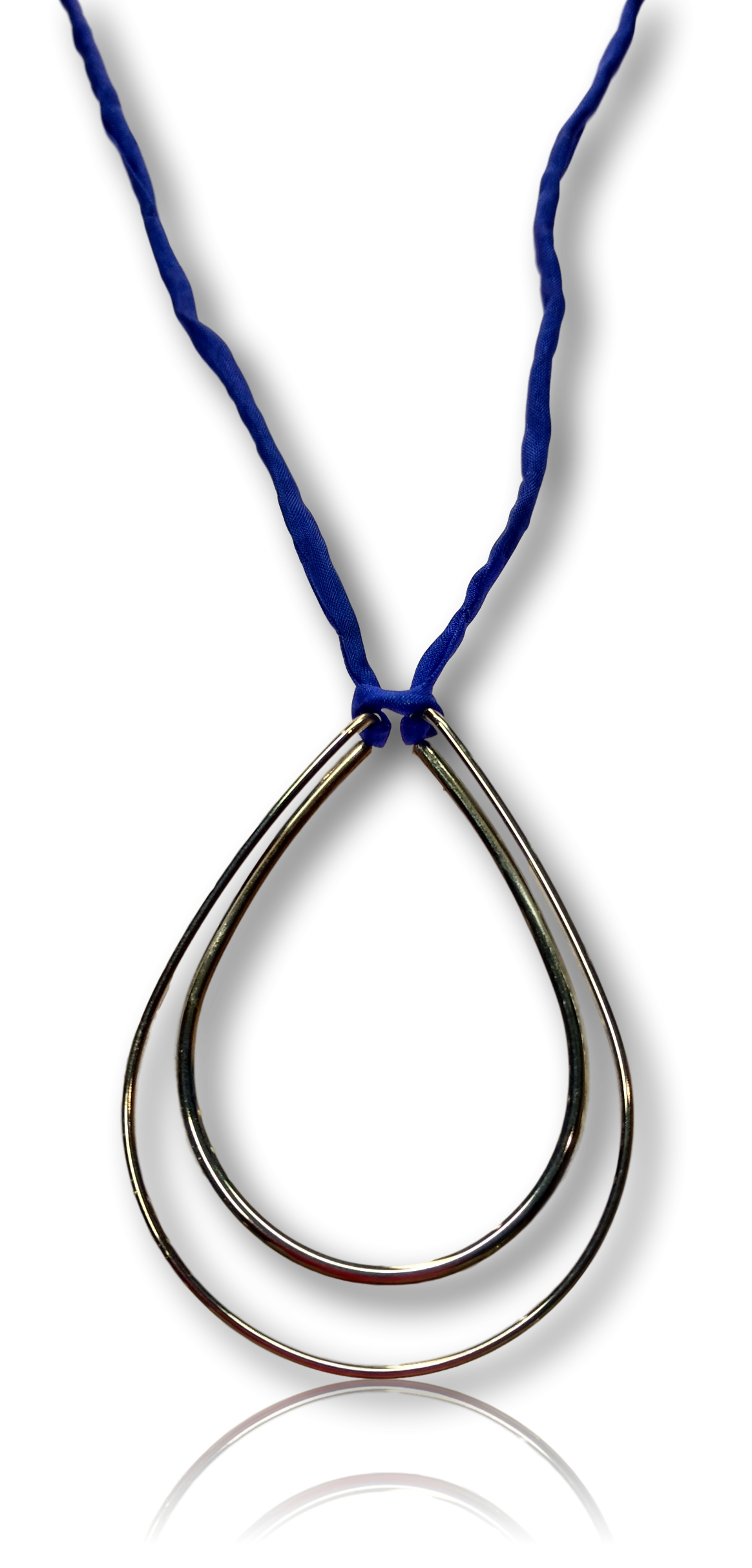 Silver Bold Scallop - Colbalt Blue